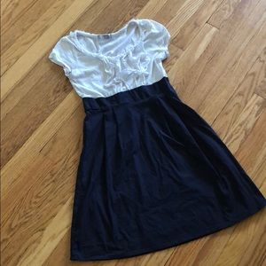 Navy and white dress